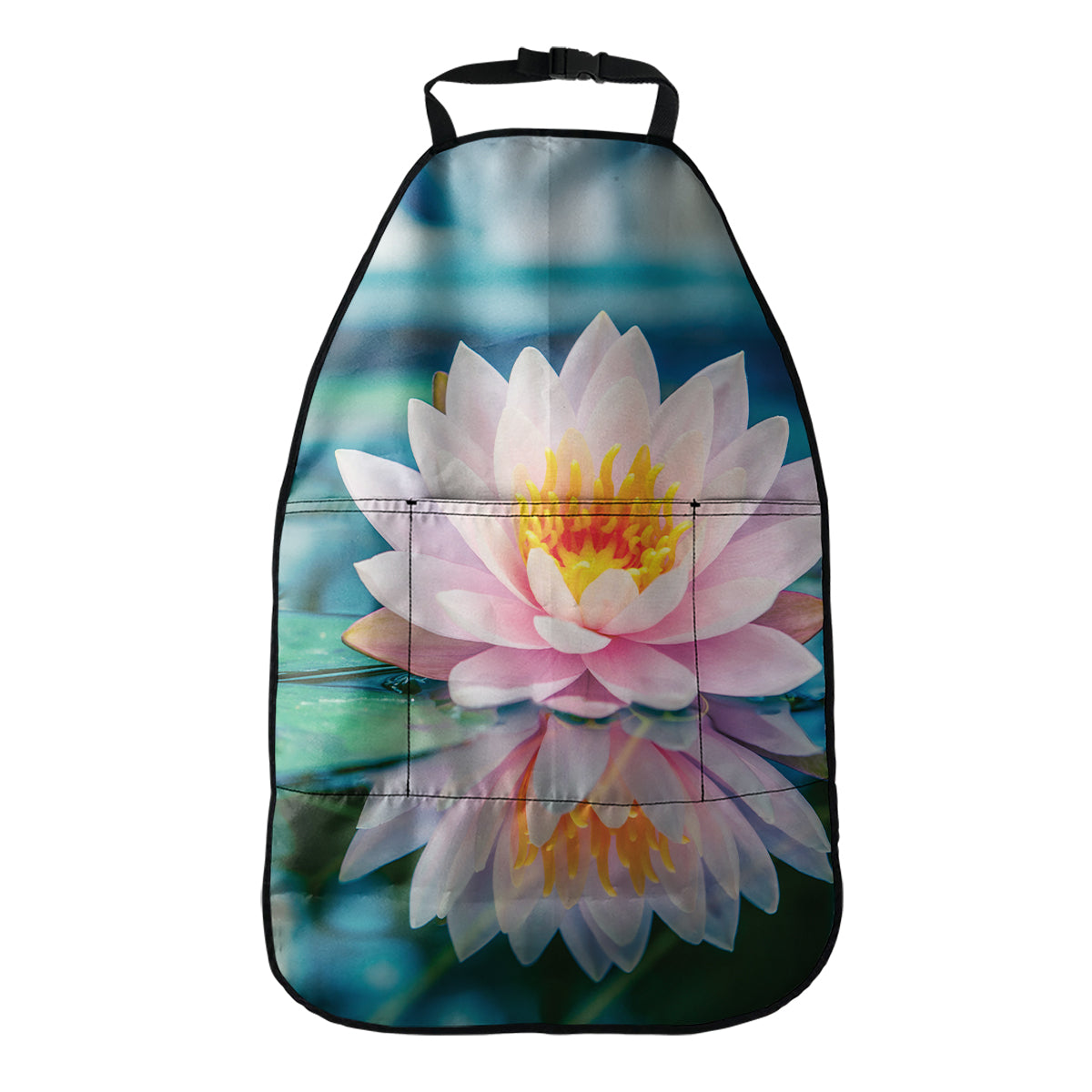 Pink Water Lily Print Car Seat Organizers