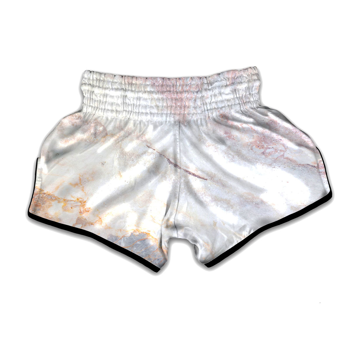 Pink White Grey Marble Print Muay Thai Boxing Shorts