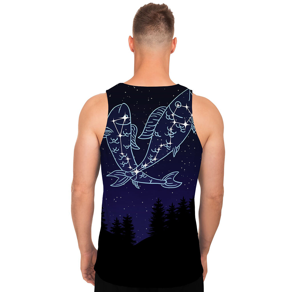Pisces Constellation Print Men's Tank Top