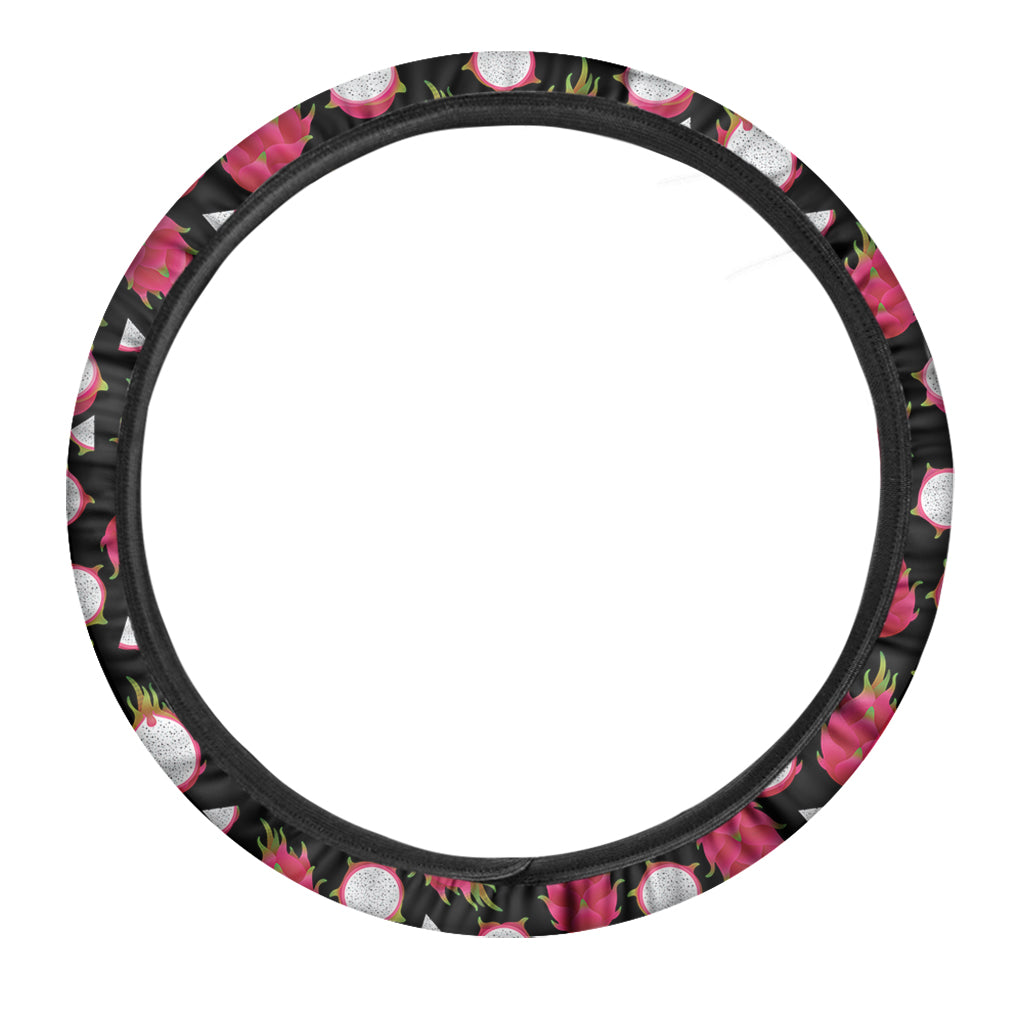 Pitaya Pattern Print Car Steering Wheel Cover