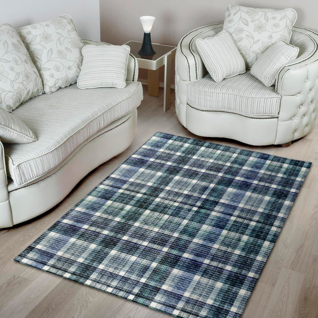 Plaid Denim Jeans Pattern Print Area Rug