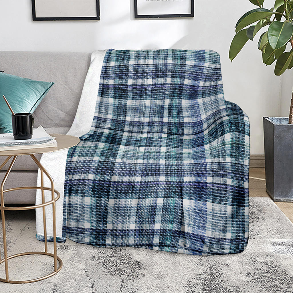 Plaid Denim Jeans Pattern Print Blanket