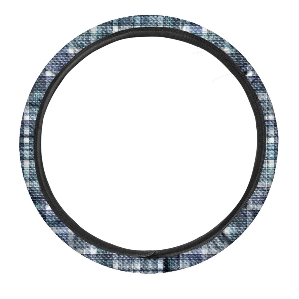 Plaid Denim Jeans Pattern Print Car Steering Wheel Cover
