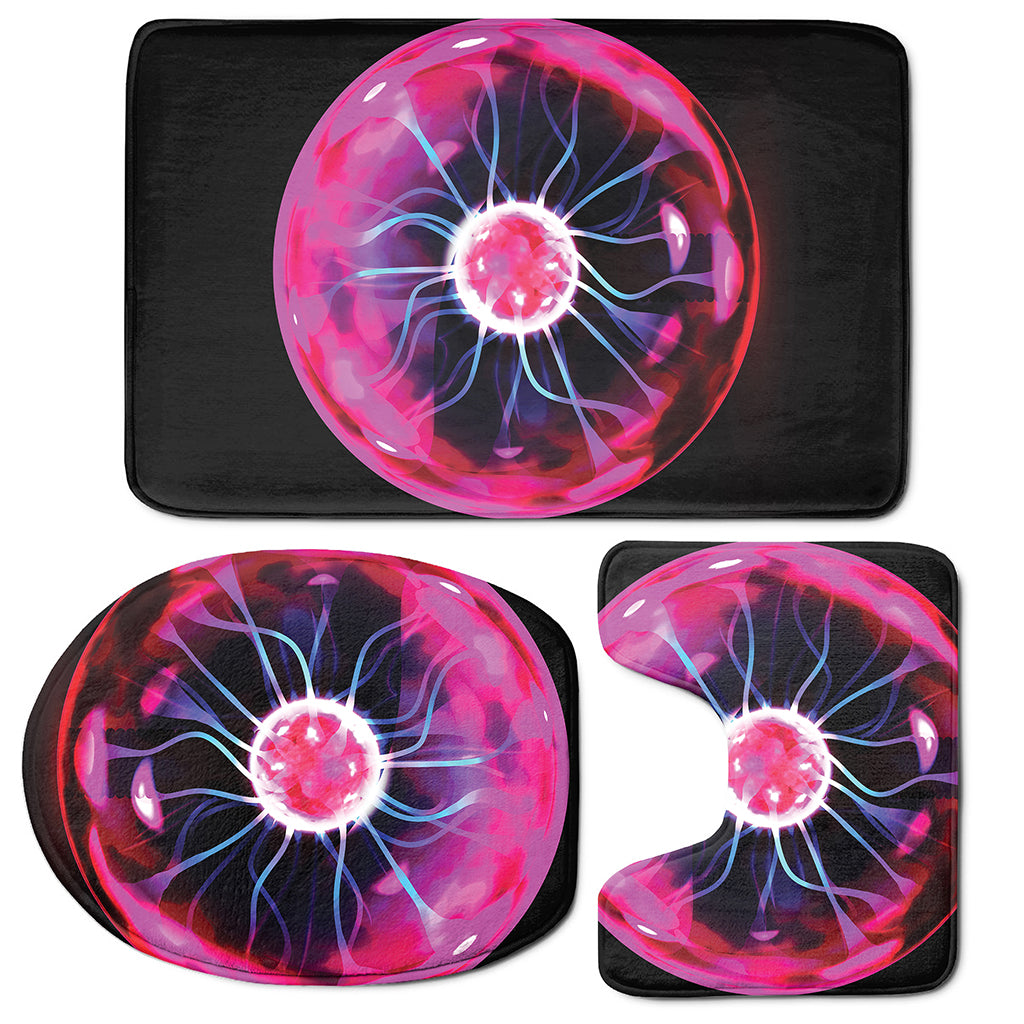 Plasma Ball Print 3 Piece Bath Mat Set