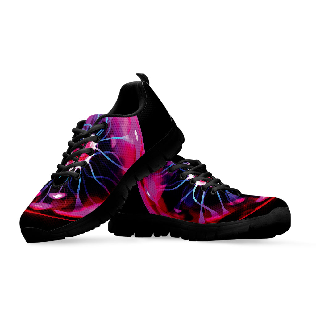 Plasma Ball Print Black Sneakers