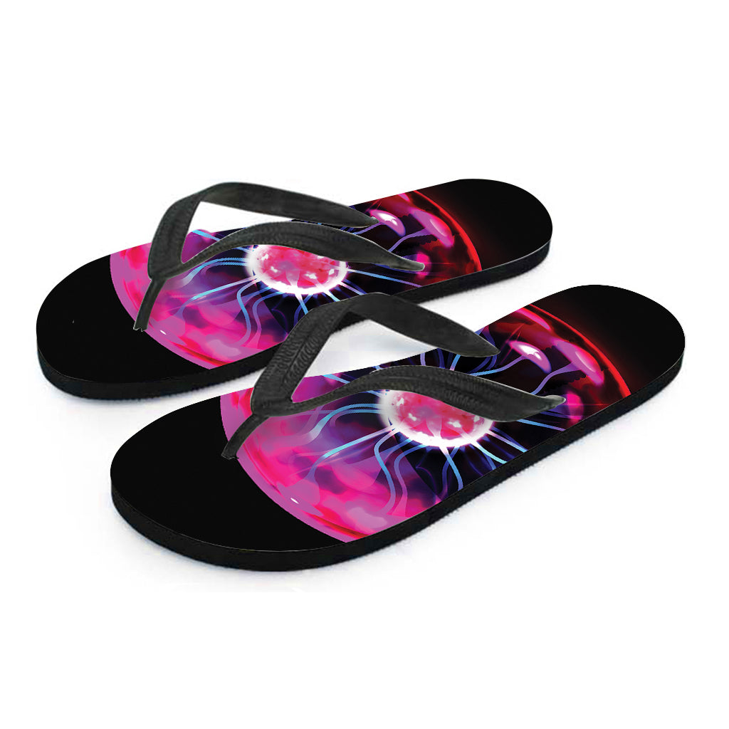 Plasma Ball Print Flip Flops