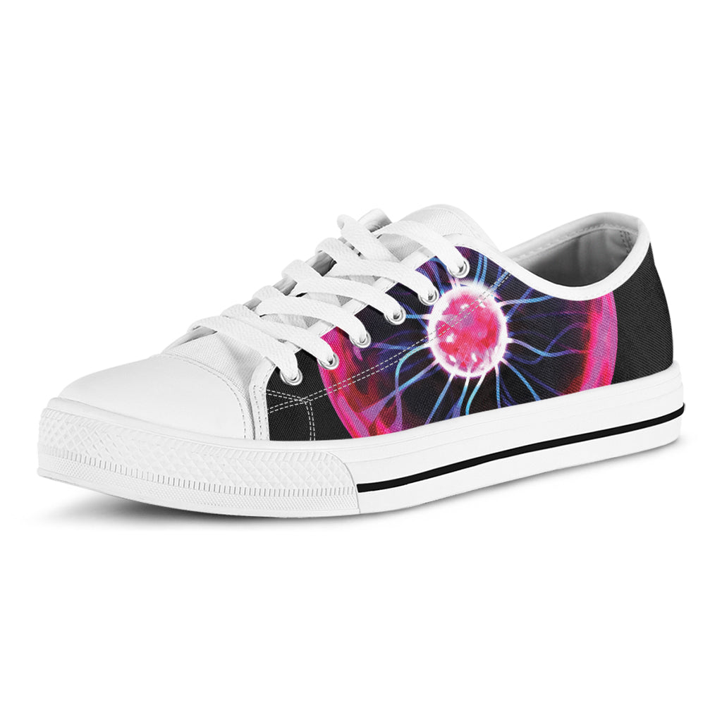 Plasma Ball Print White Low Top Shoes