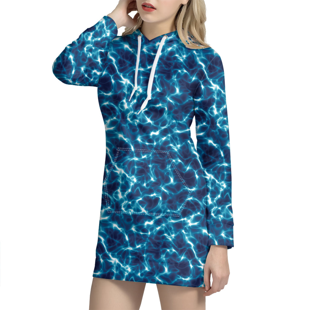 Plasma Energy Print Hoodie Dress