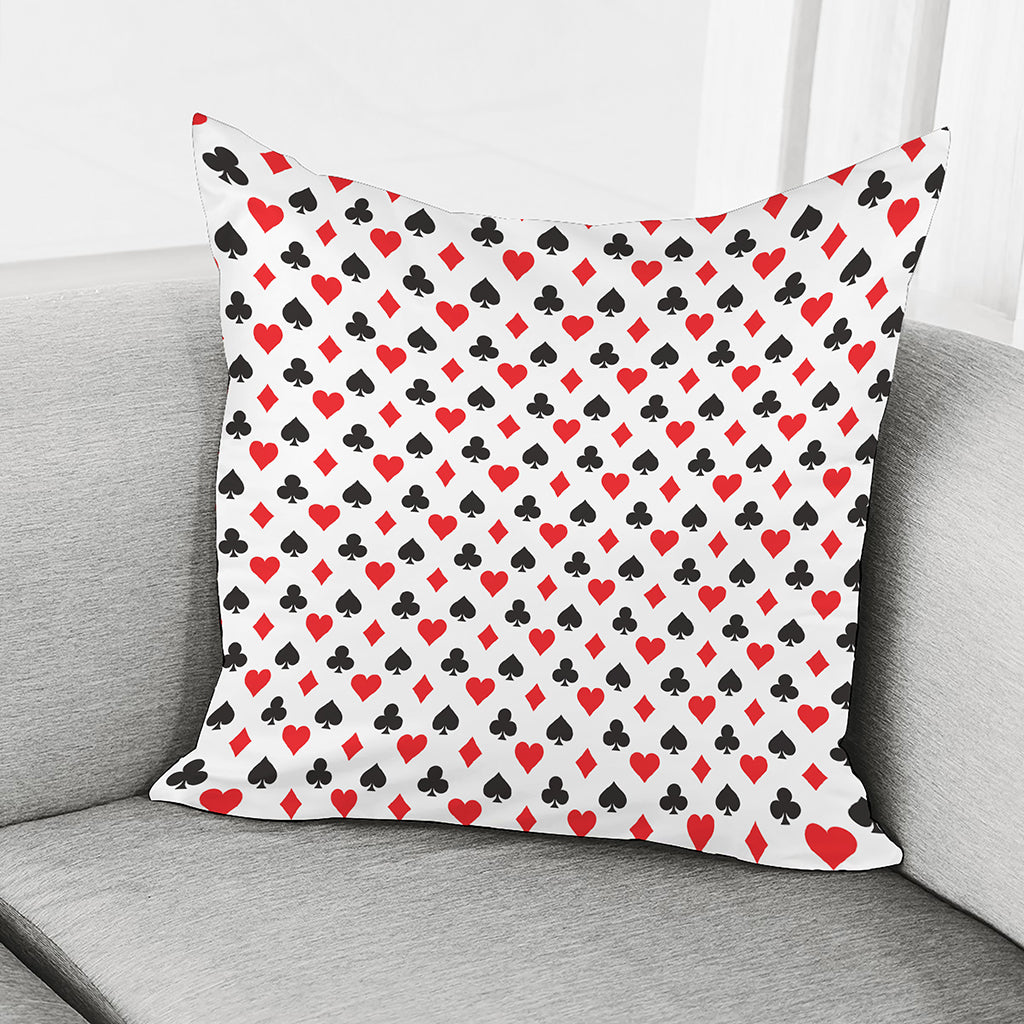Playing Card Suits Pattern Print Pillow Cover