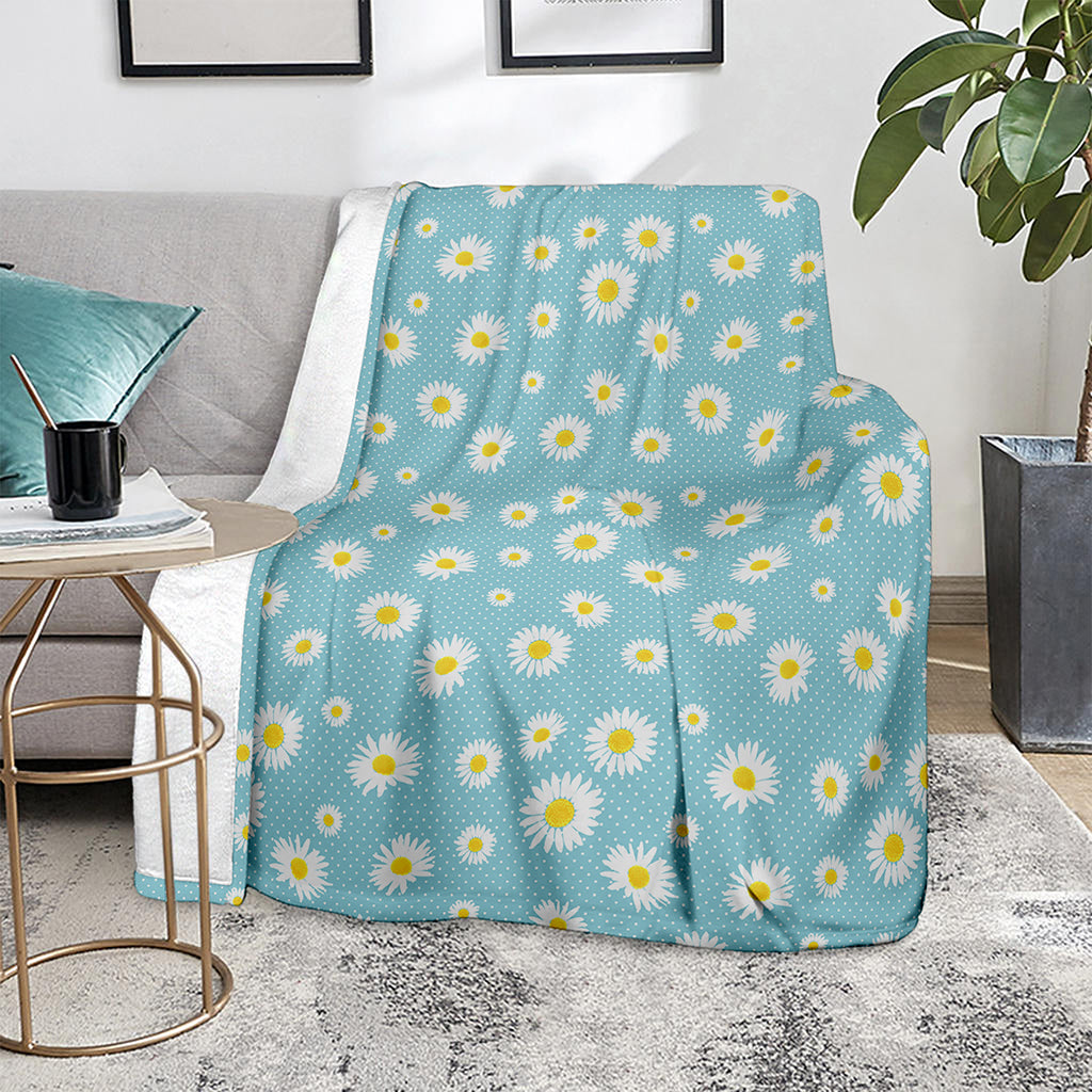 Polka Dot Daisy Flower Pattern Print Blanket