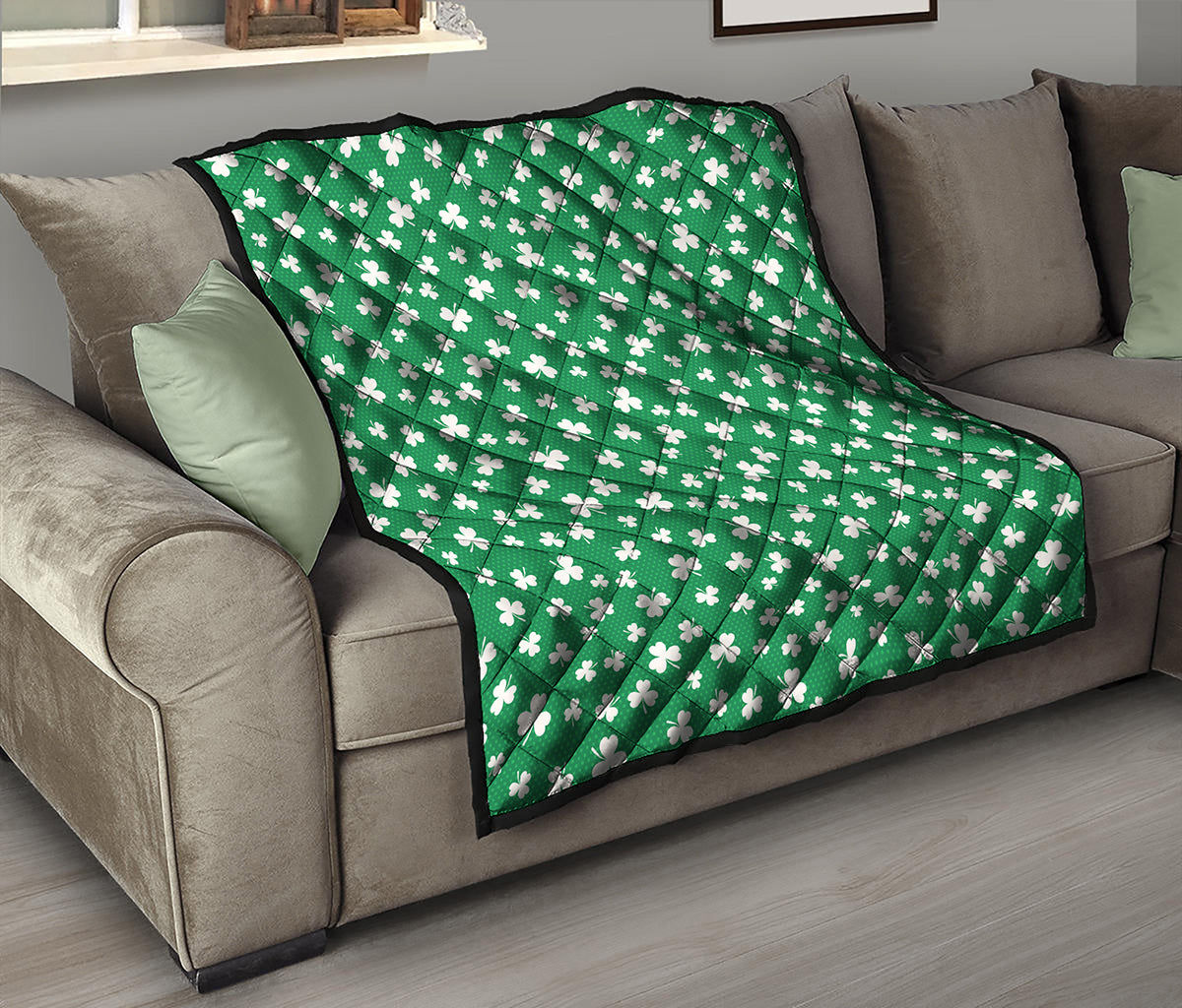 Polka Dot Irish St. Patrick's Day Print Quilt
