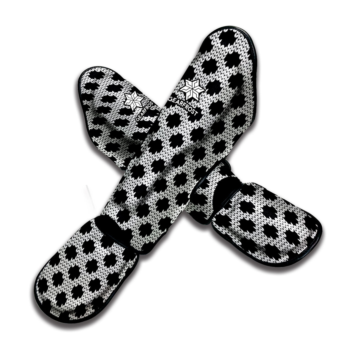 Polka Dot Knitted Pattern Print Muay Thai Shin Guard