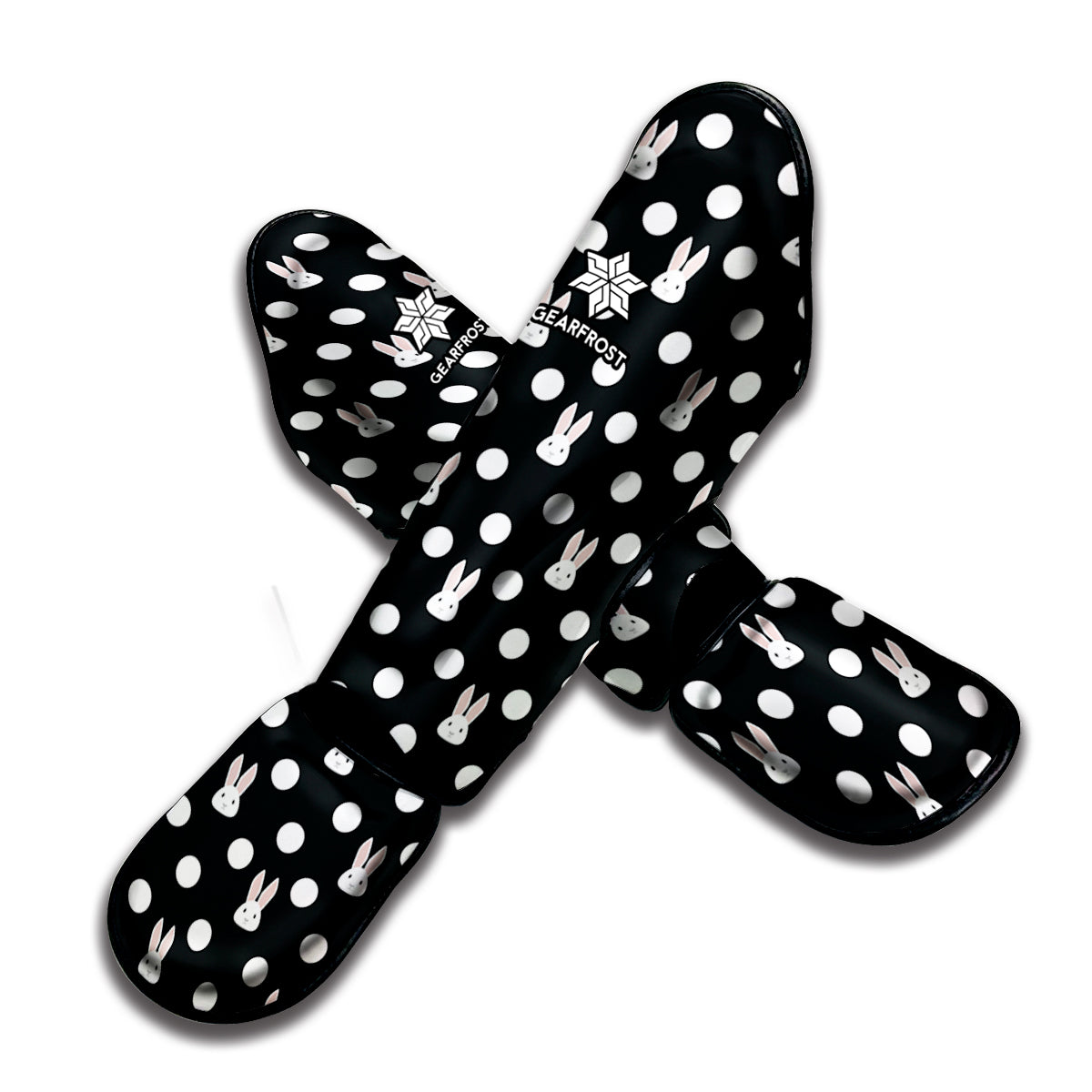 Polka Dot Rabbit Pattern Print Muay Thai Shin Guard