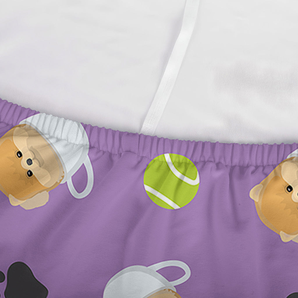Pomeranian In Tea Cup Pattern Print Sofa Cover