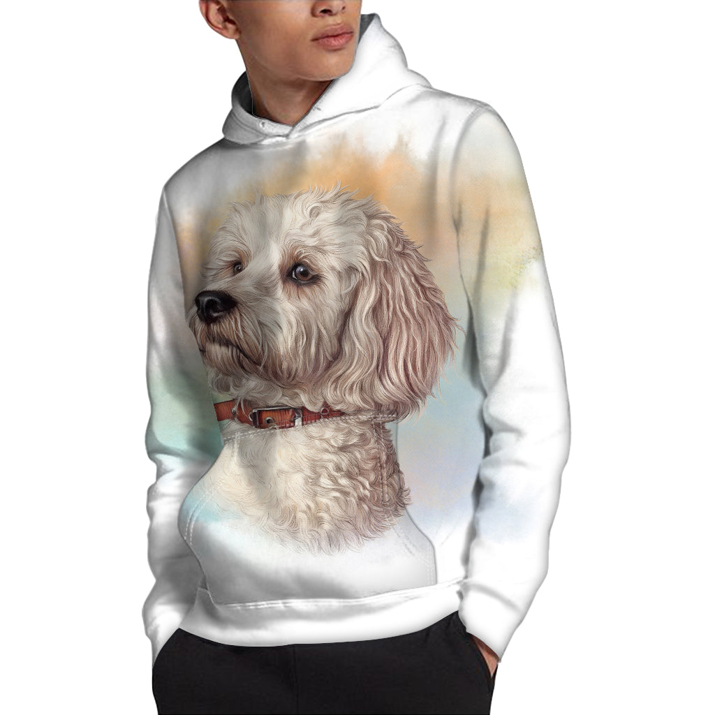 Poodle Portrait Print Pullover Hoodie