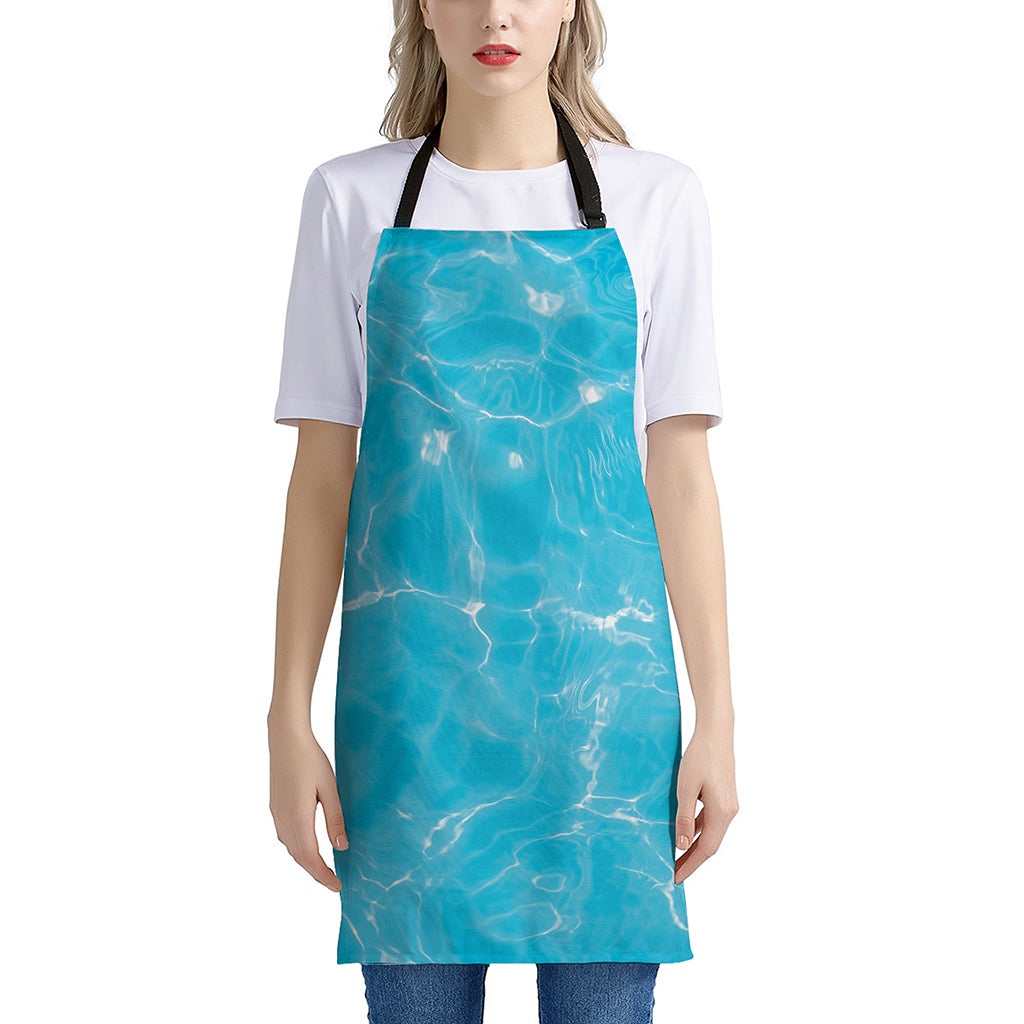 Pool Water Surface Print Apron