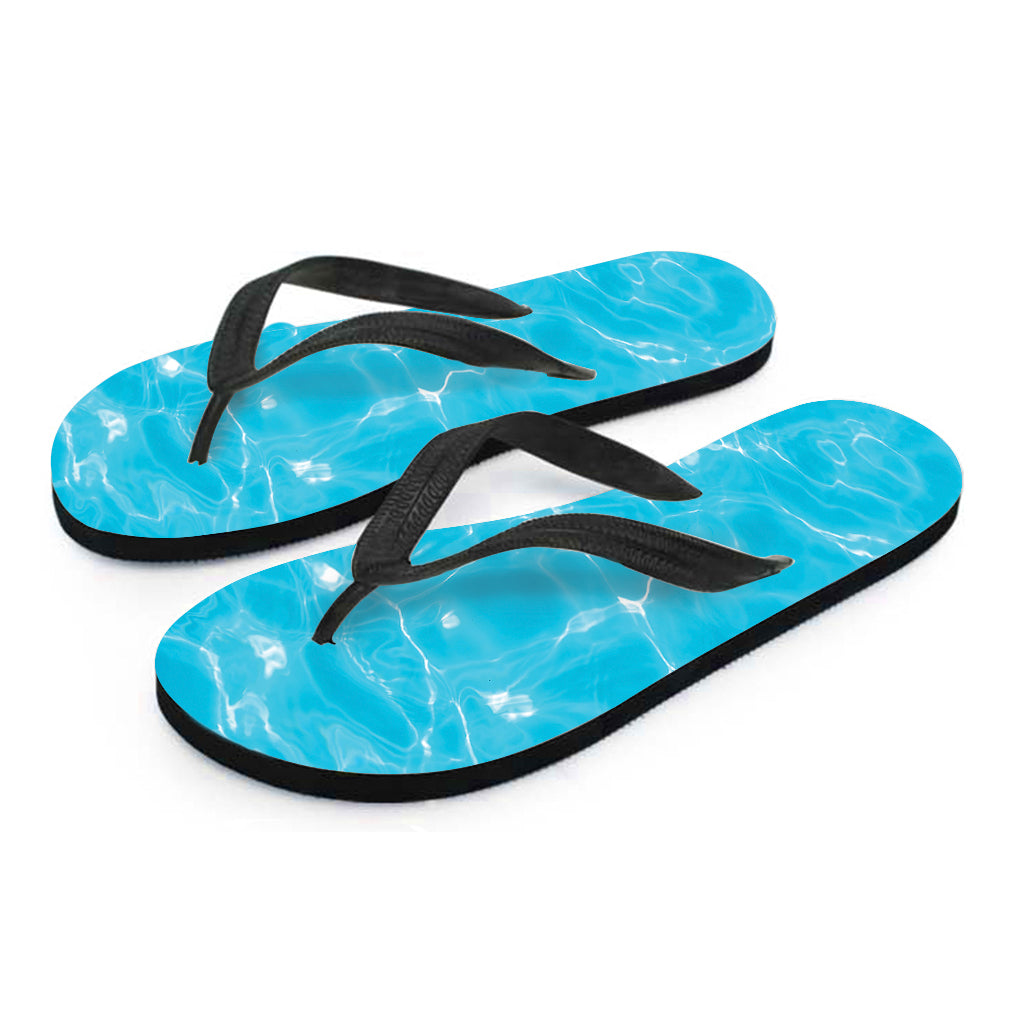 Pool Water Surface Print Flip Flops