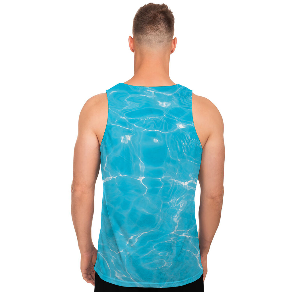 Pool Water Surface Print Men's Tank Top