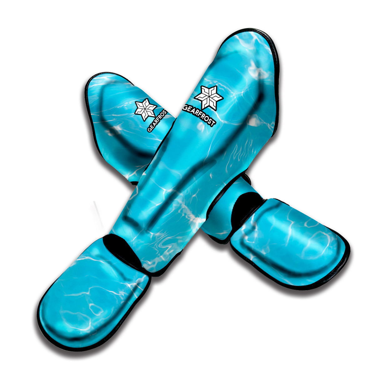 Pool Water Surface Print Muay Thai Shin Guard