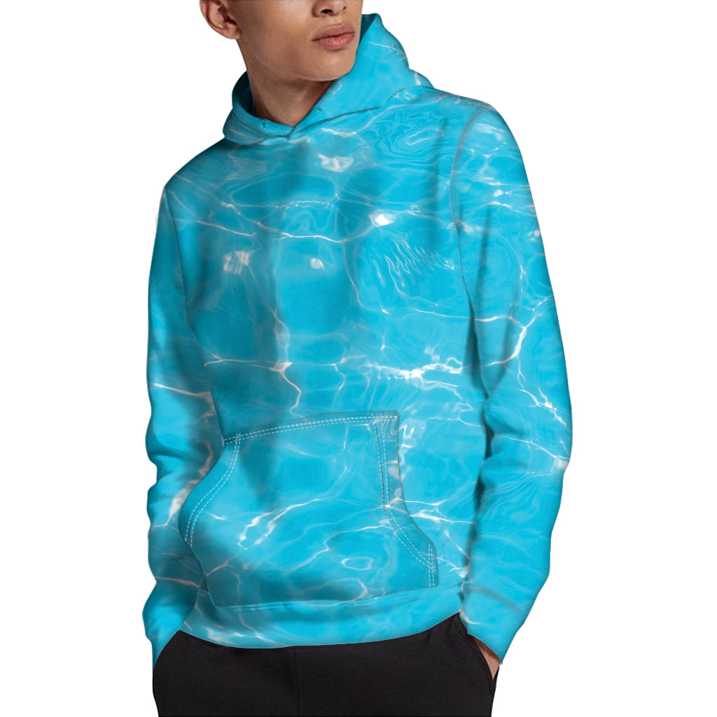 Pool Water Surface Print Pullover Hoodie
