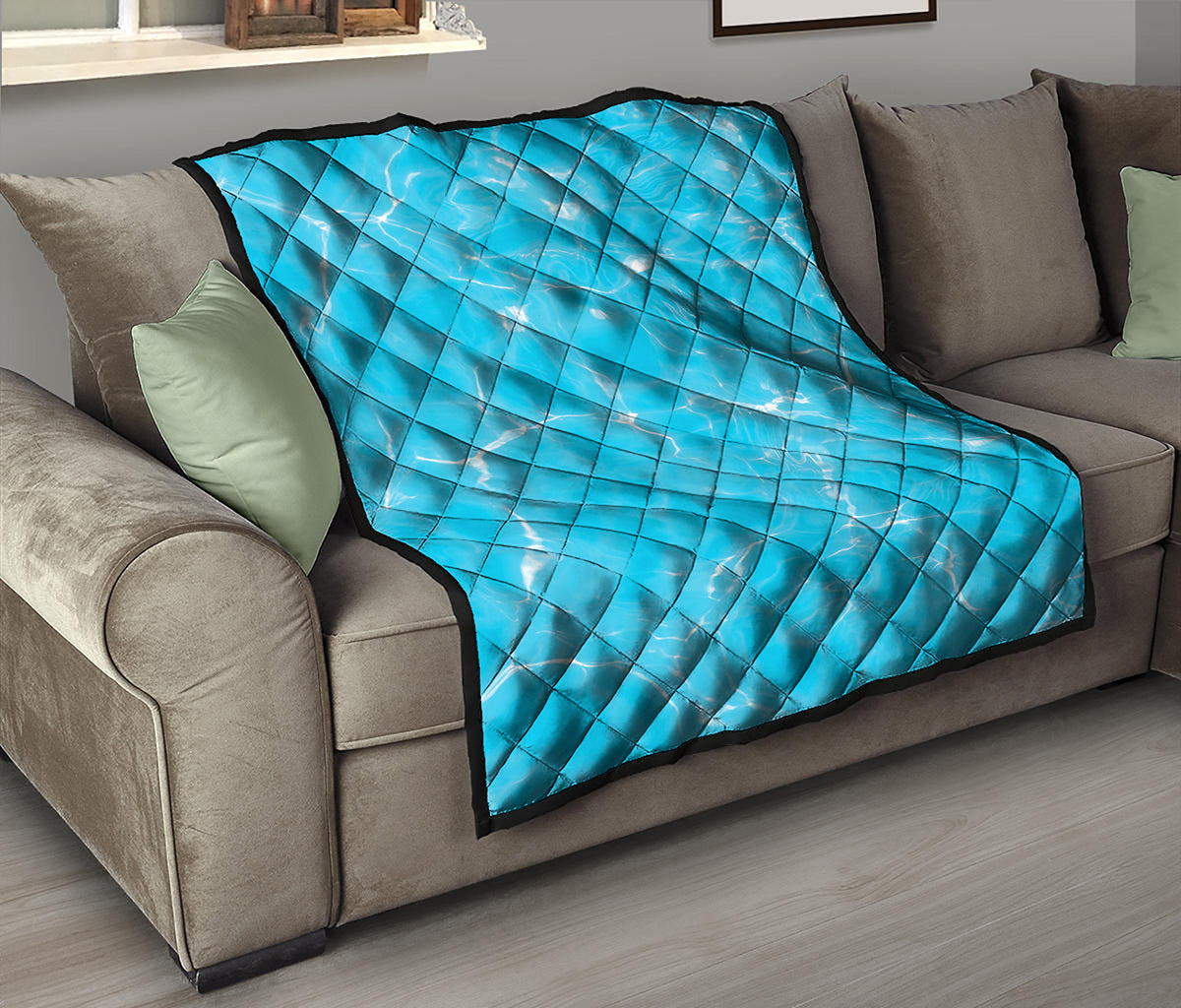 Pool Water Surface Print Quilt