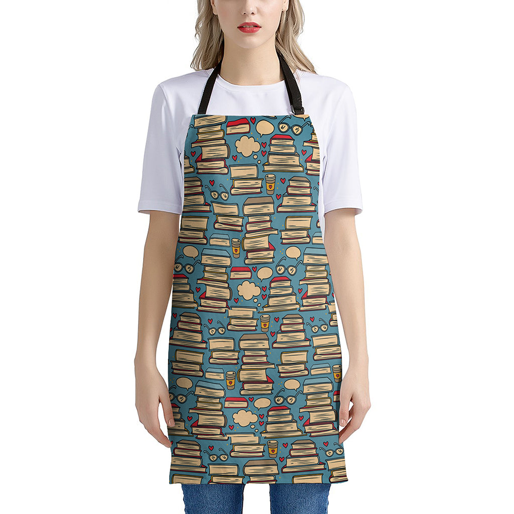 Pop Art Books Pattern Print Apron