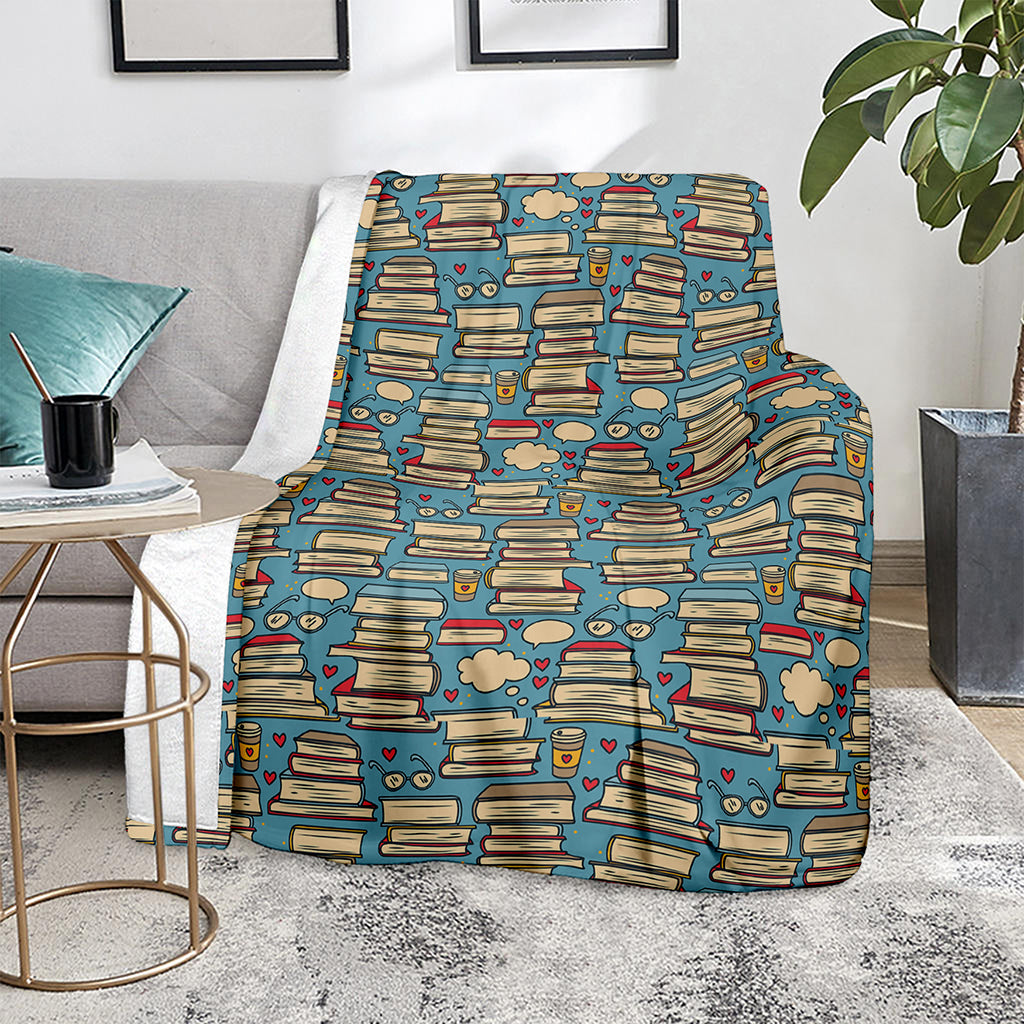 Pop Art Books Pattern Print Blanket