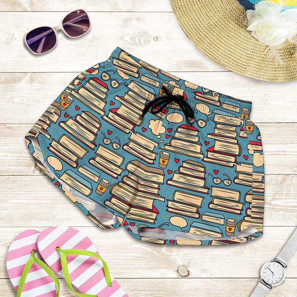 Pop Art Books Pattern Print Women's Shorts