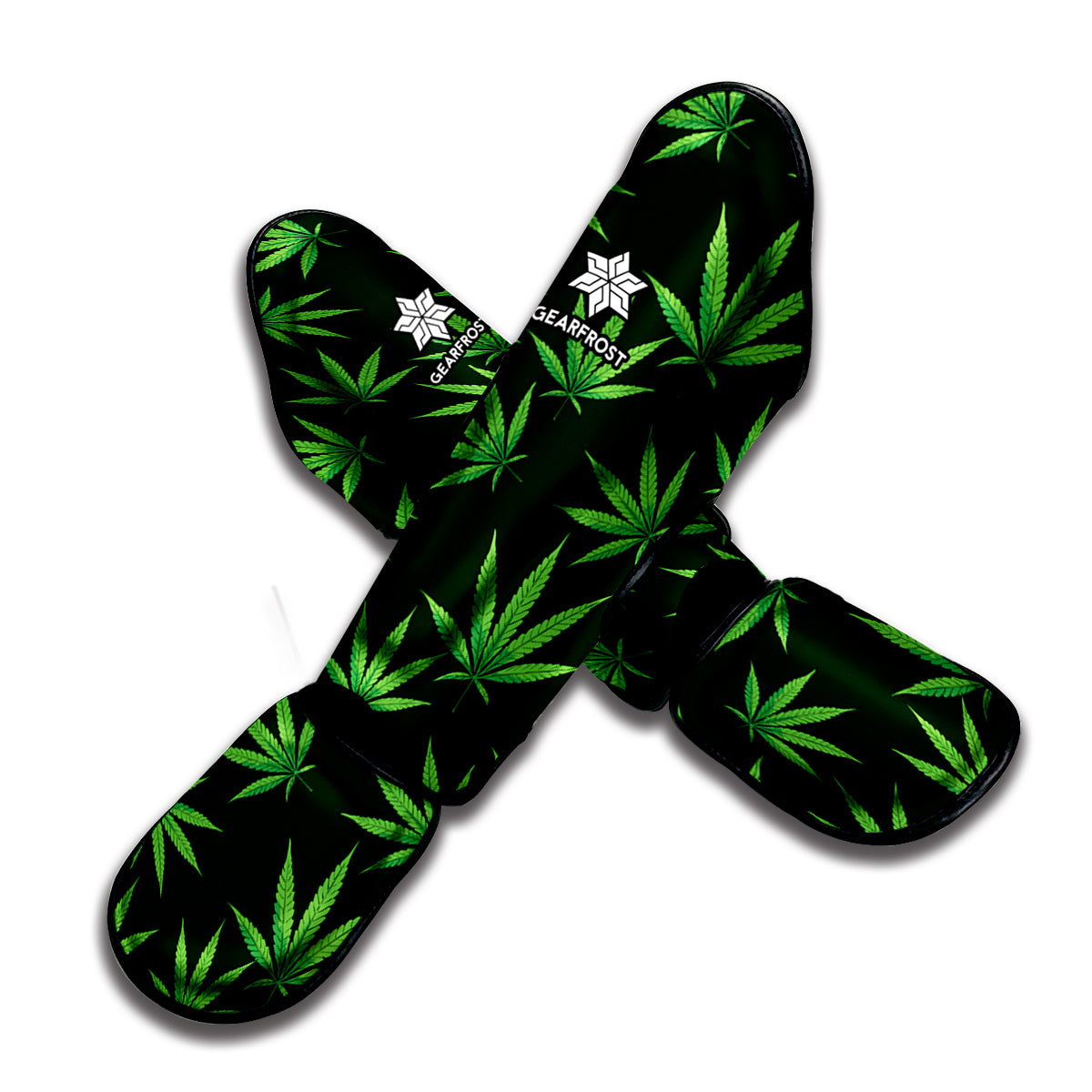 Pot Leaf Pattern Print Muay Thai Shin Guard