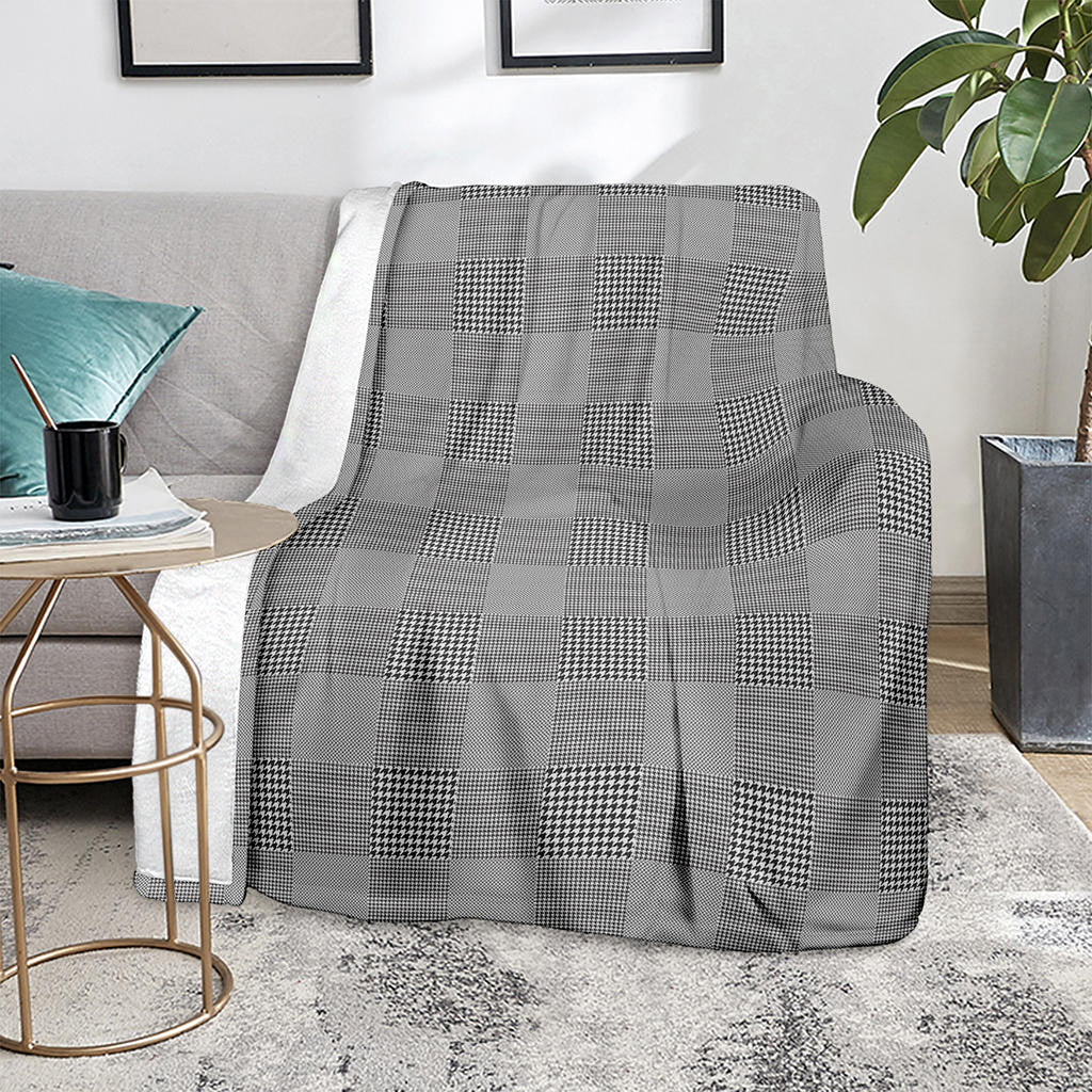 Prince of Wales Check Pattern Print Blanket