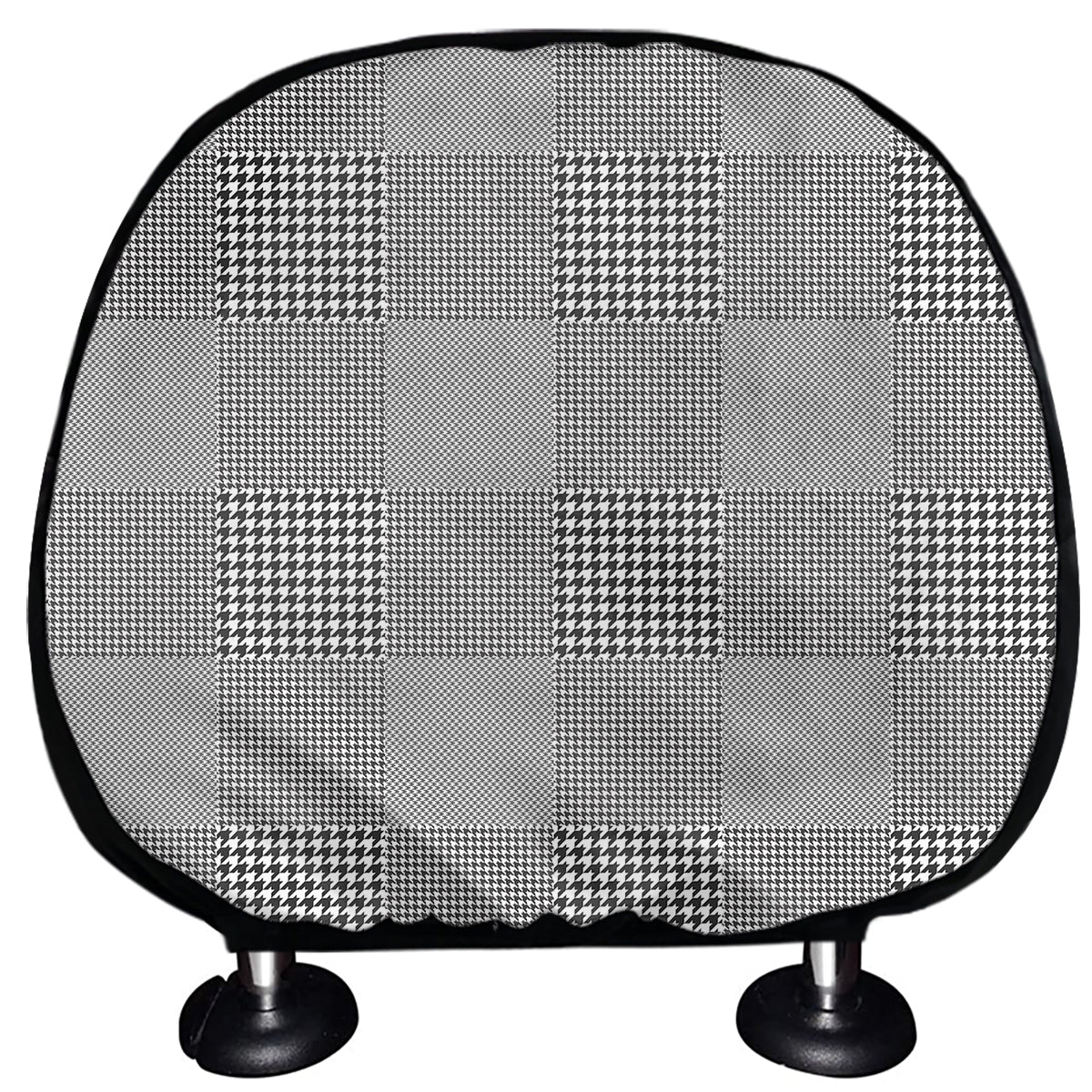 Prince of Wales Check Pattern Print Car Headrest Covers