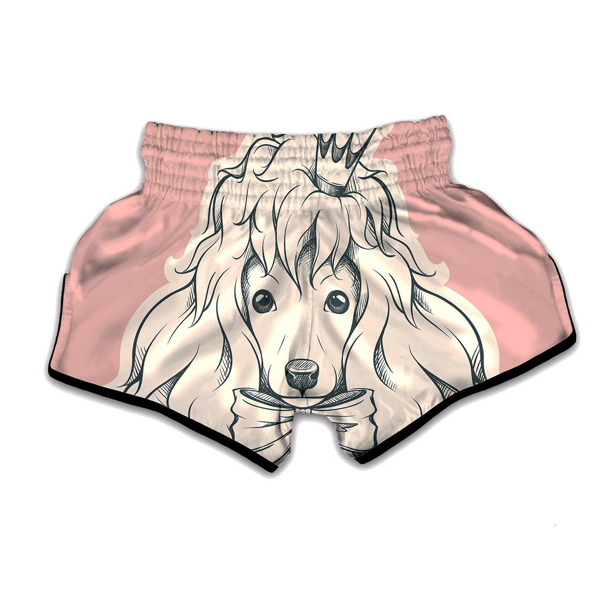 Princess Poodle Print Muay Thai Boxing Shorts