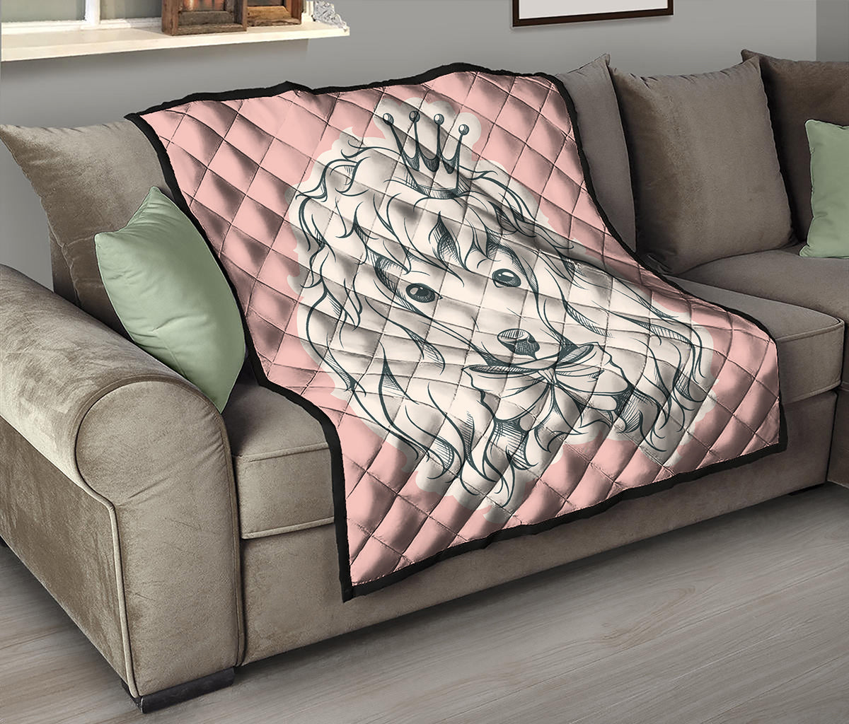 Princess Poodle Print Quilt