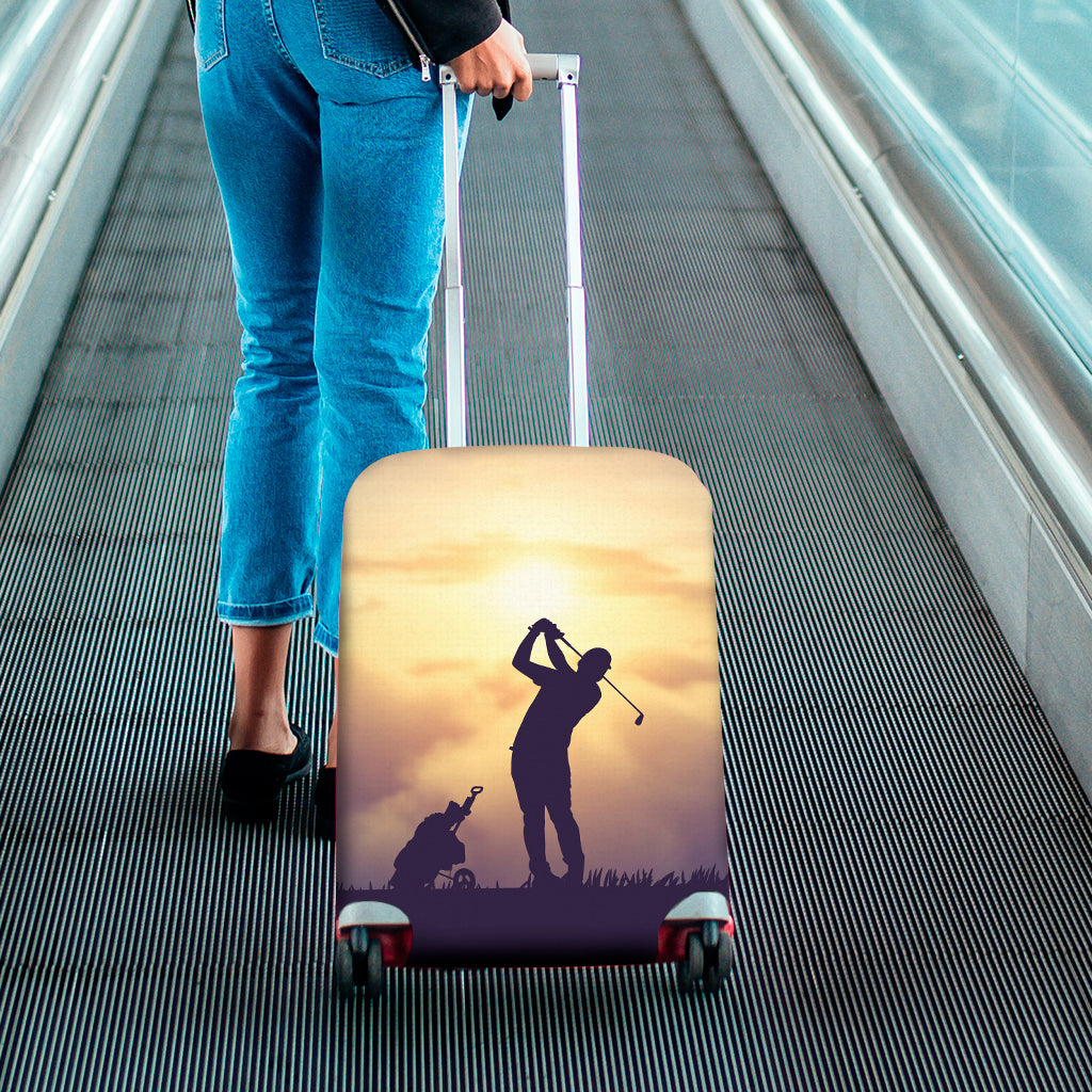 Pro Golf Swing Print Luggage Cover