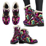 Psychedelic Ethnic Trippy Print Comfy Boots GearFrost