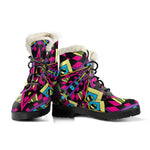 Psychedelic Ethnic Trippy Print Comfy Boots GearFrost