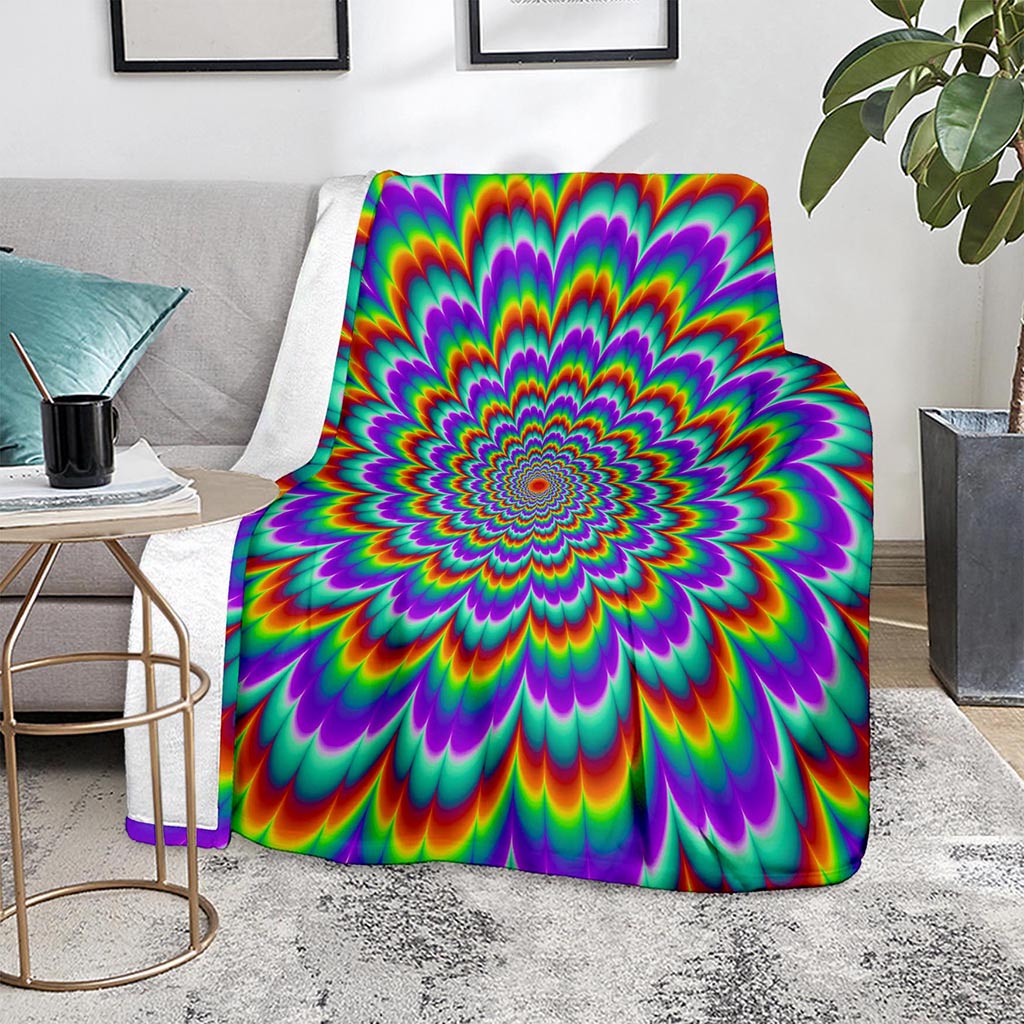 Psychedelic Expansion Optical Illusion Blanket