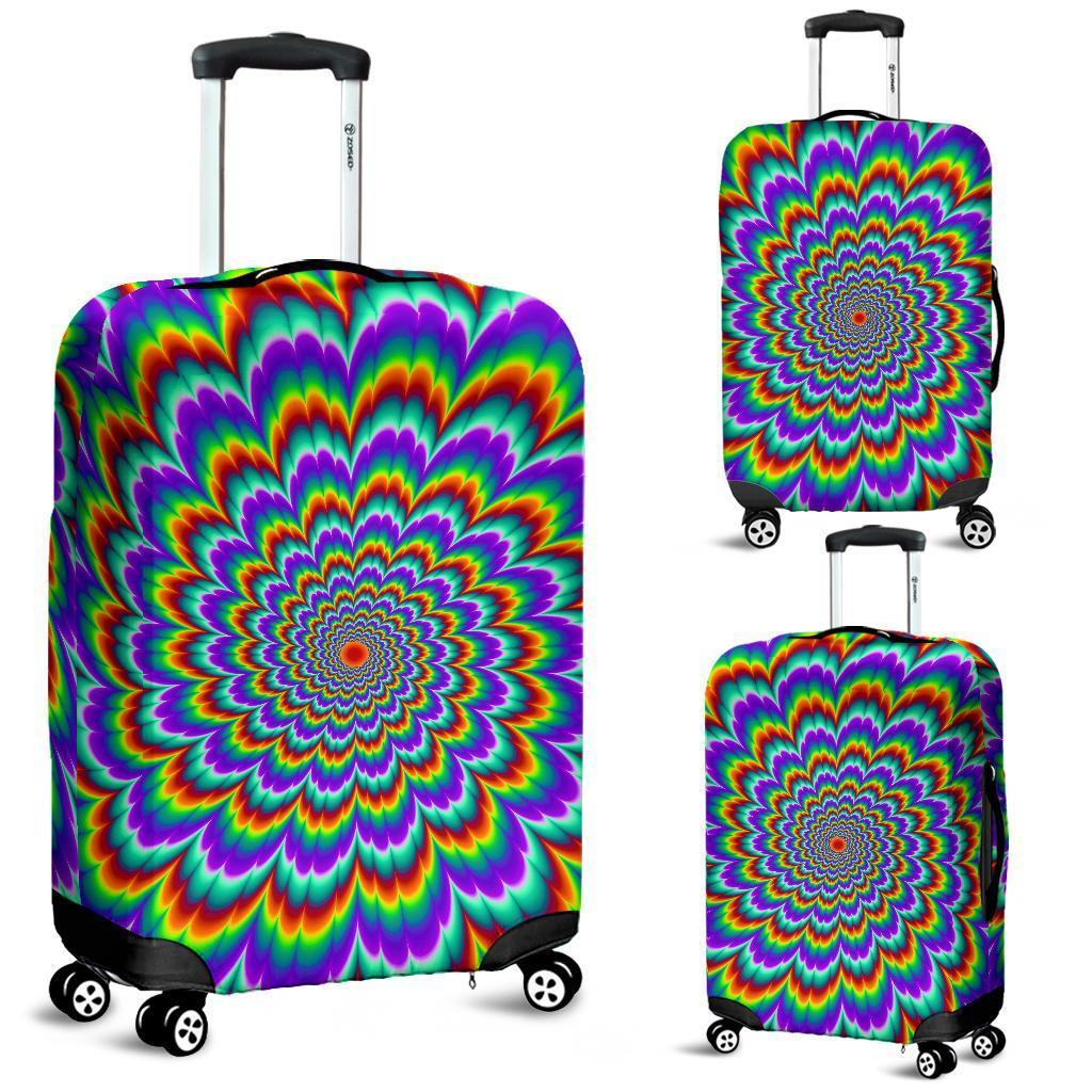 Psychedelic Expansion Optical Illusion Luggage Cover GearFrost