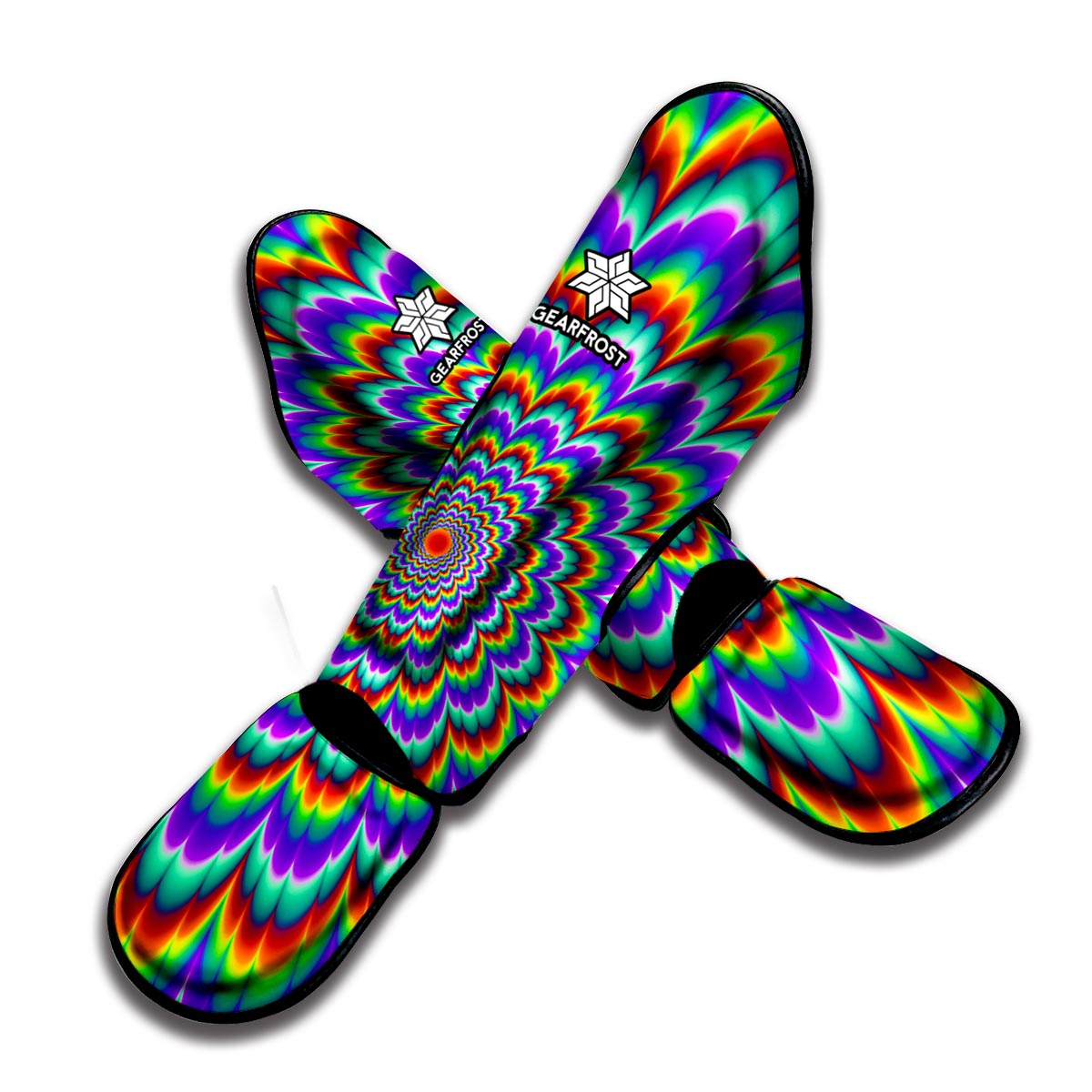 Psychedelic Expansion Optical Illusion Muay Thai Shin Guard