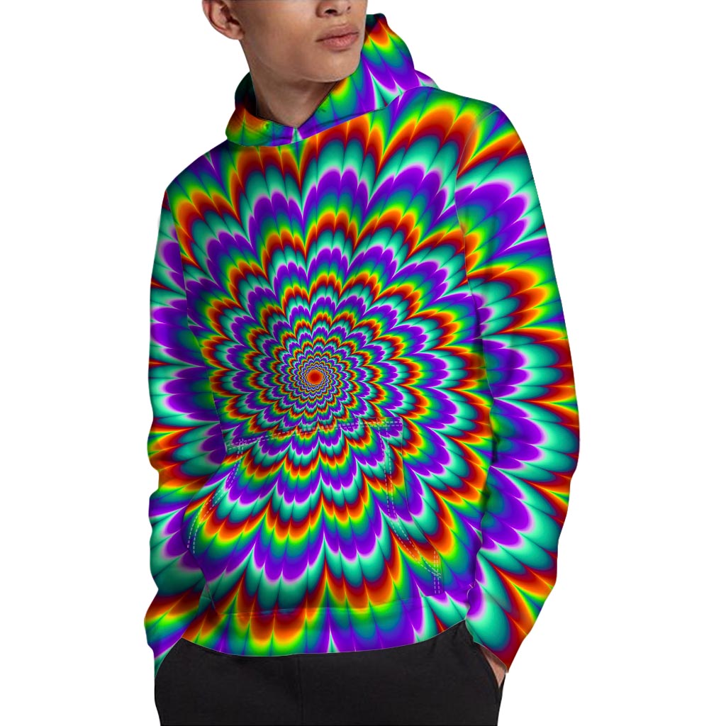 Psychedelic Expansion Optical Illusion Pullover Hoodie