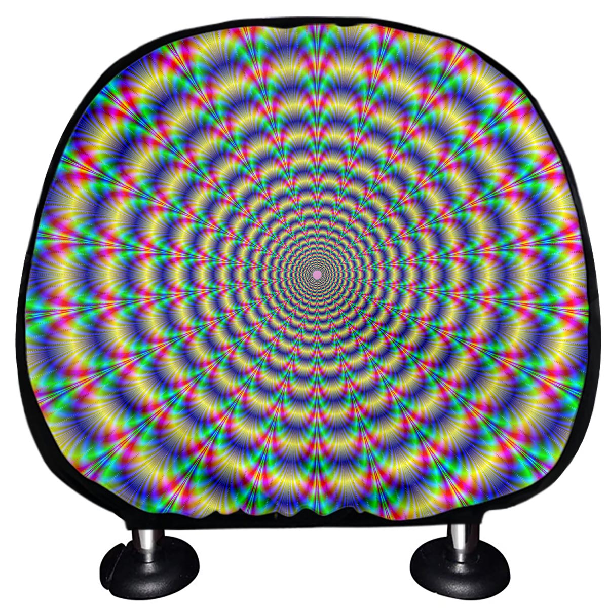 Psychedelic Explosion Optical Illusion Car Headrest Covers