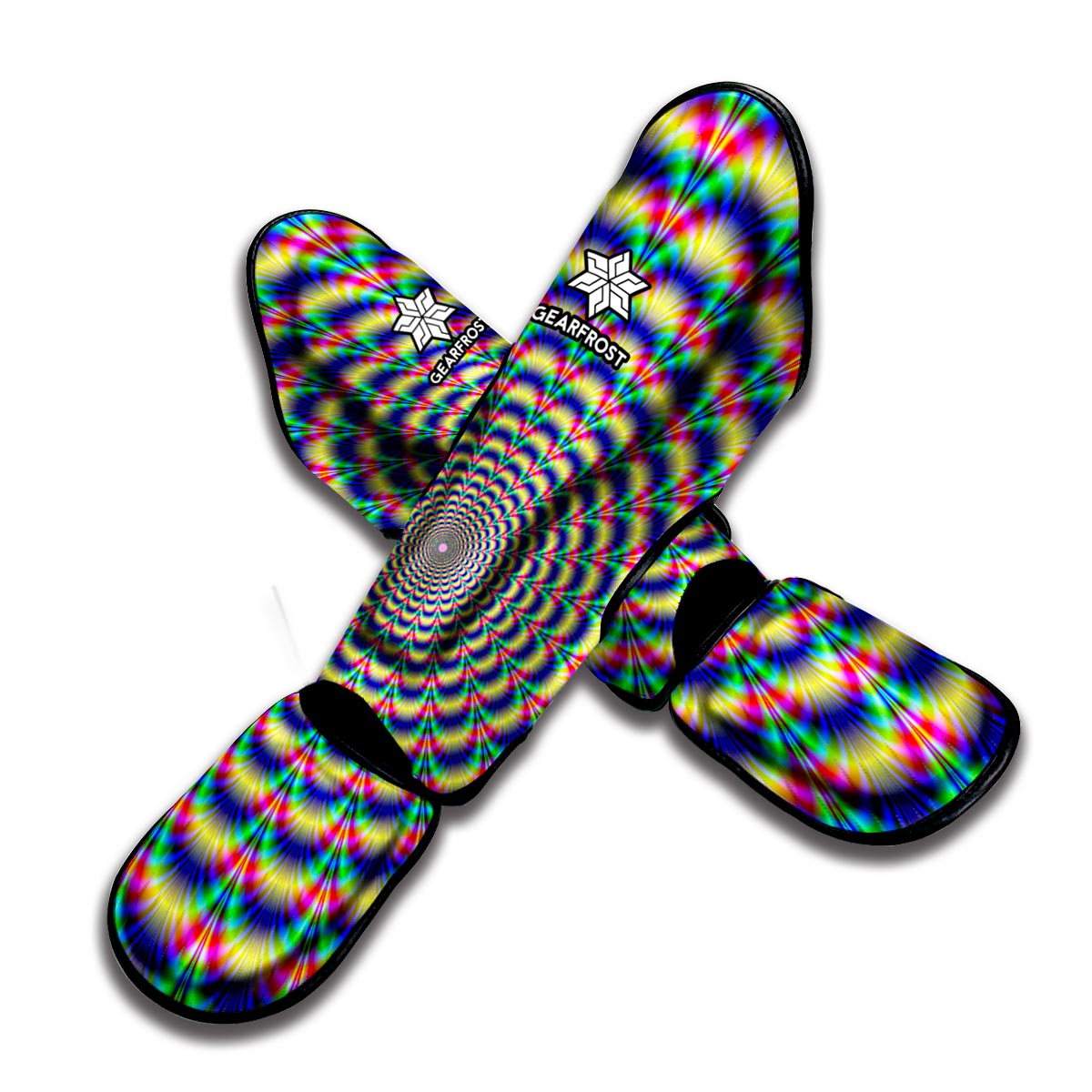 Psychedelic Explosion Optical Illusion Muay Thai Shin Guard
