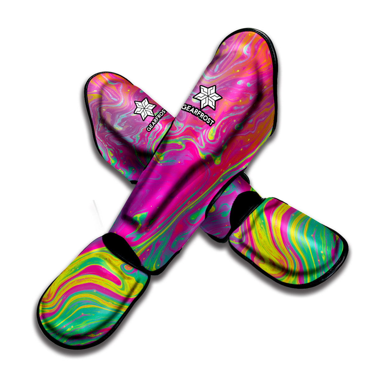 Psychedelic Formed Print Muay Thai Shin Guard