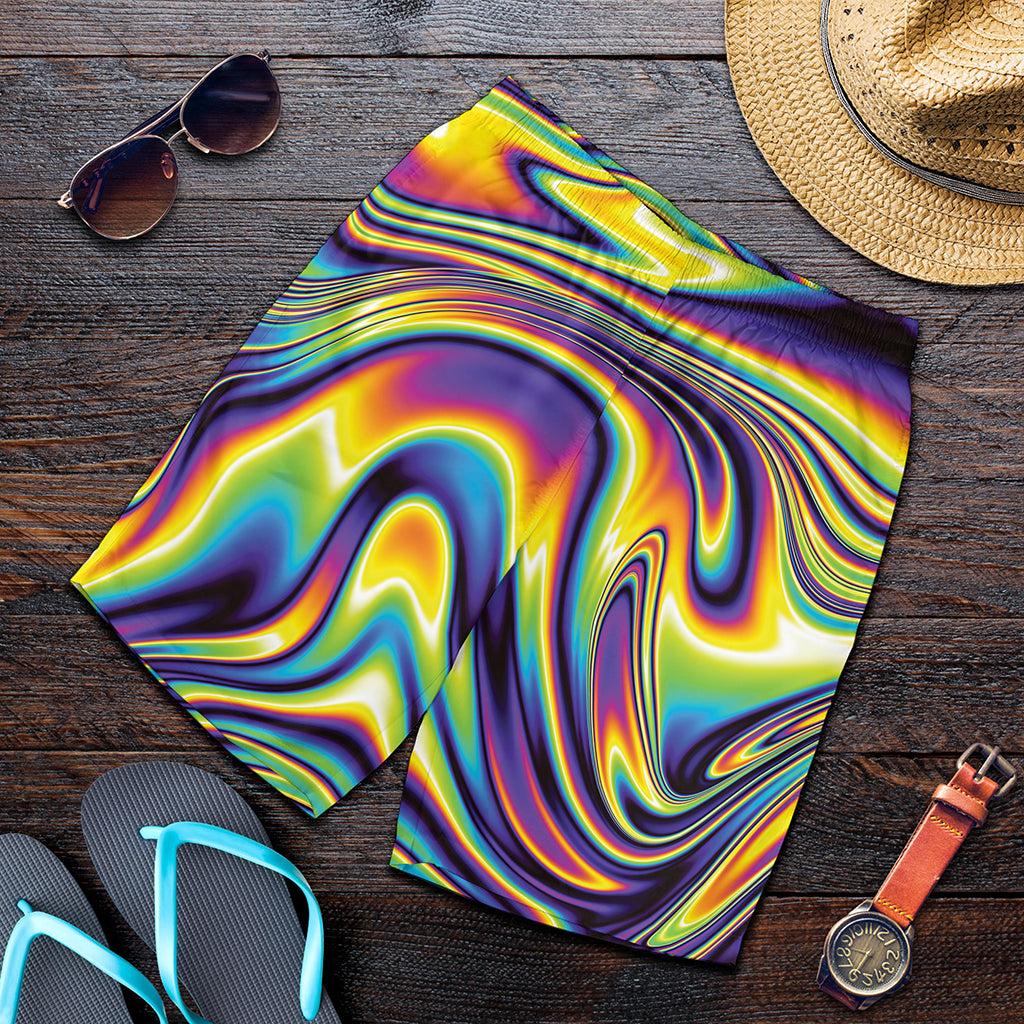 Psychedelic Gradient Print Men's Shorts