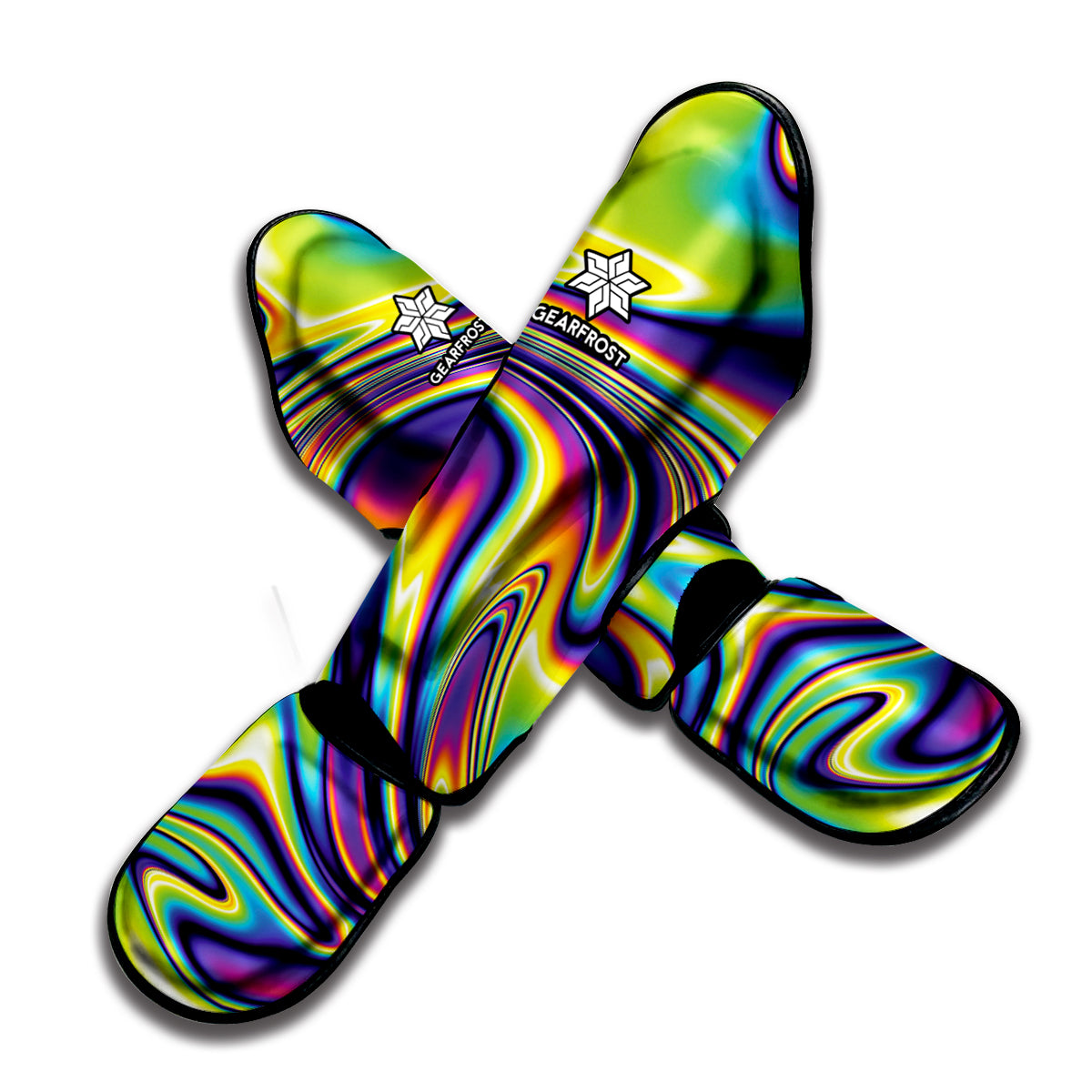 Psychedelic Gradient Print Muay Thai Shin Guard