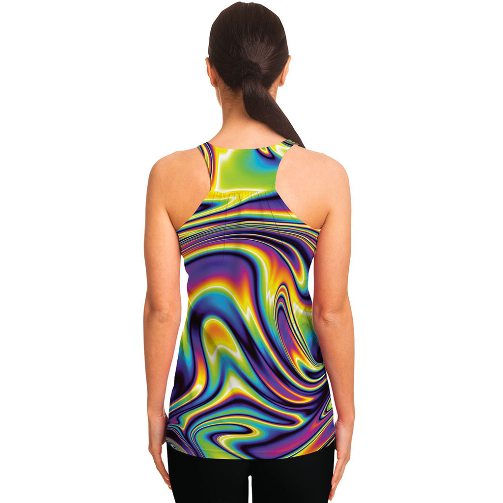 Psychedelic Gradient Print Women's Racerback Tank Top