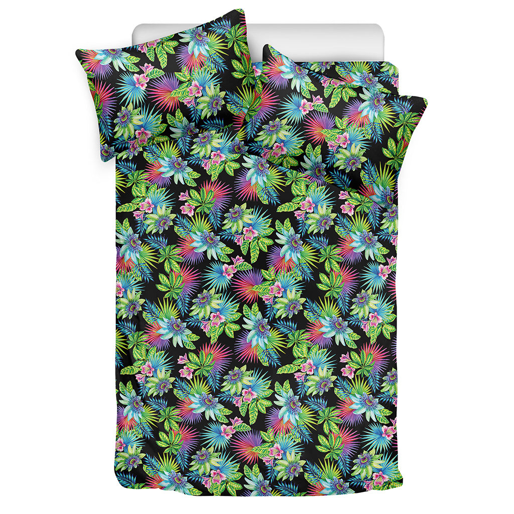 Psychedelic Hawaiian Flower Print Duvet Cover Bedding Set