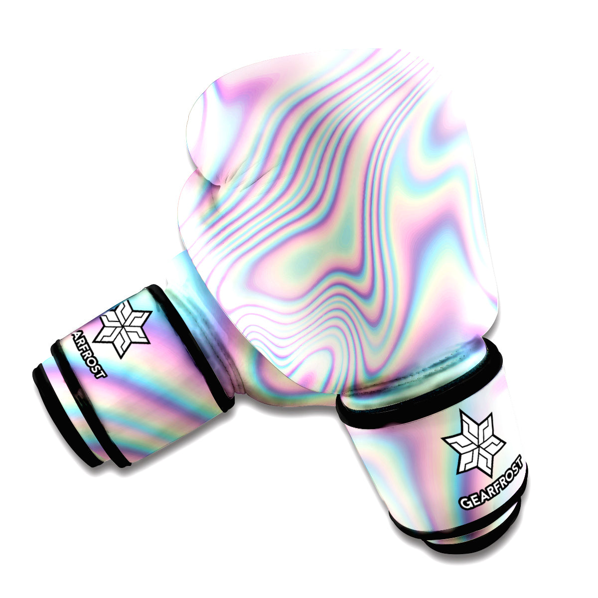 Holographic Floral Psychedelic Boxing Gloves