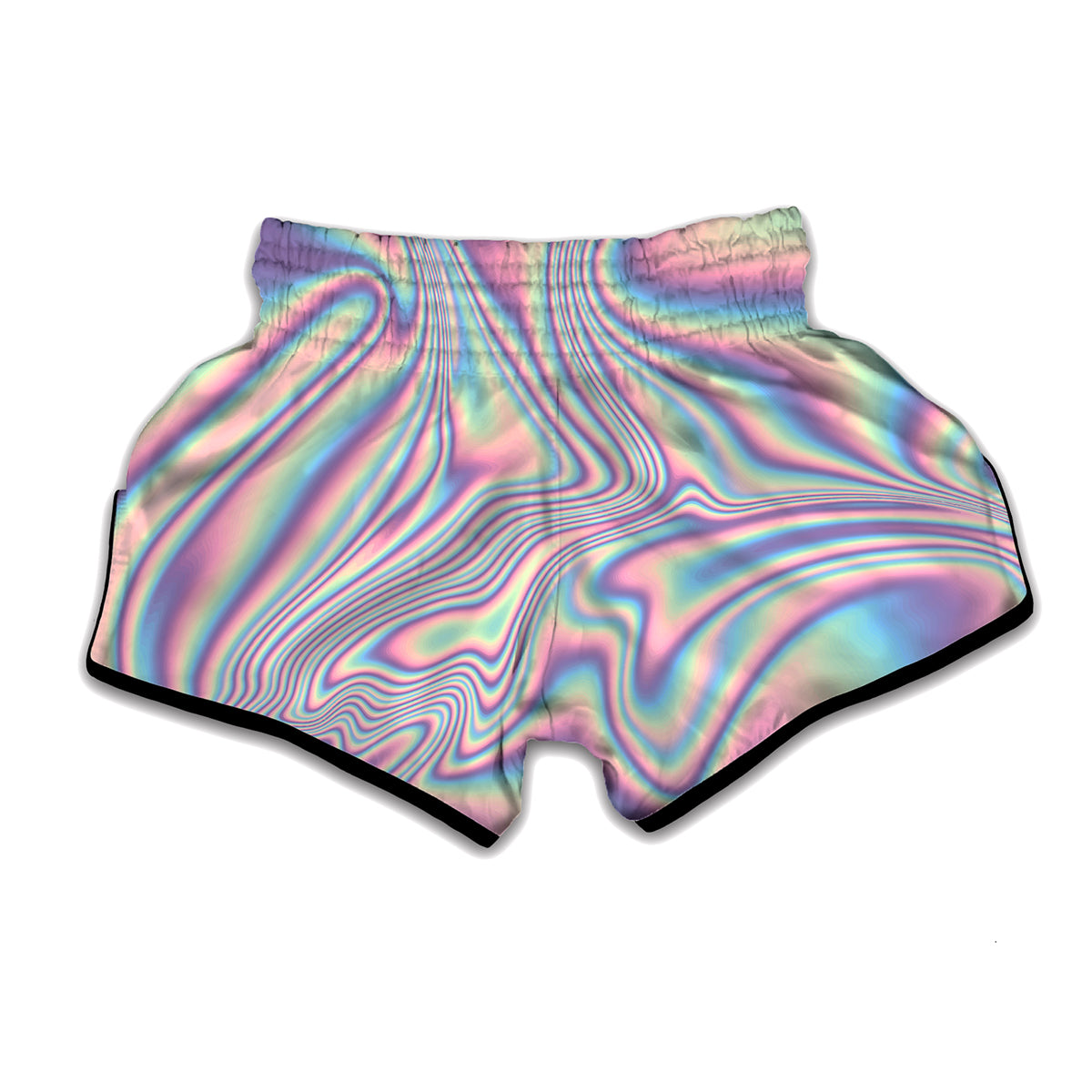 Psychedelic Holographic Print Muay Thai Boxing Shorts