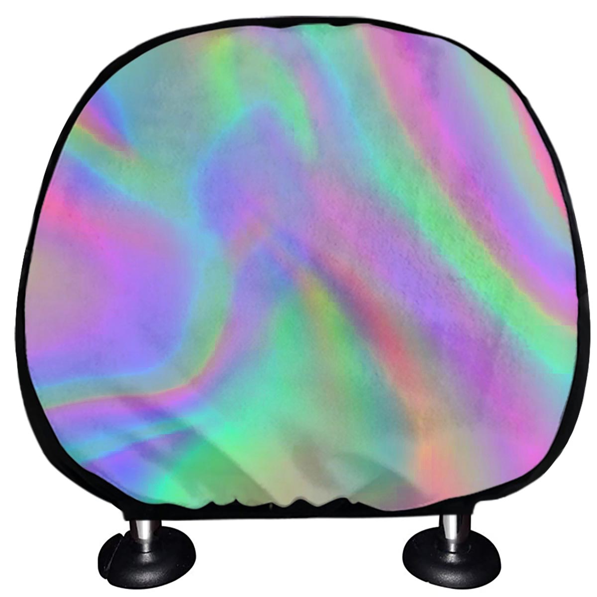Psychedelic Holographic Trippy Print Car Headrest Covers